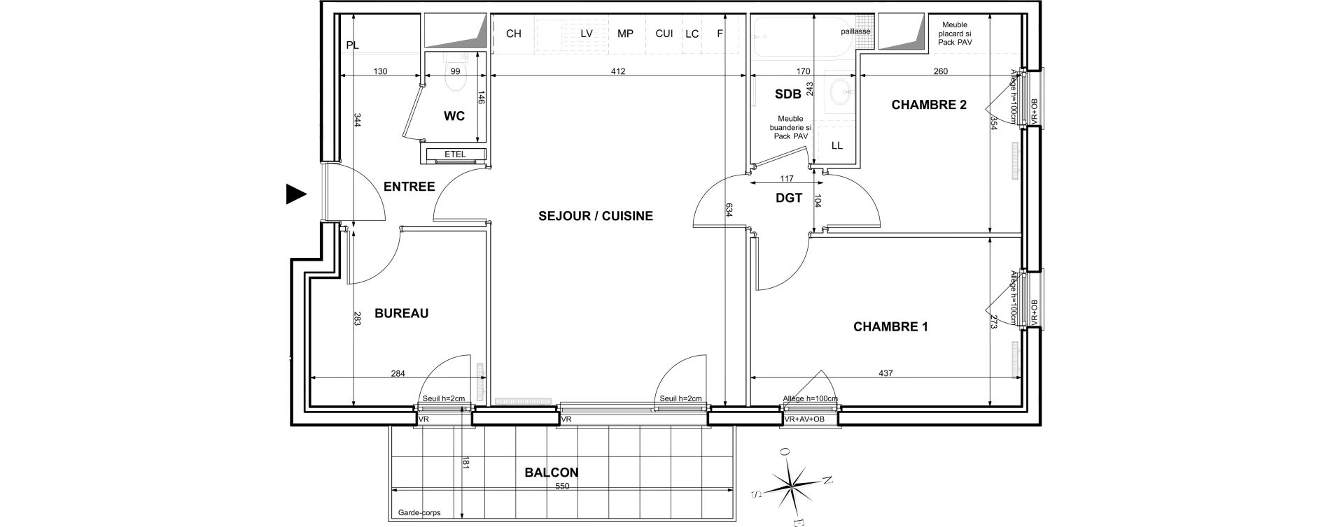 Appartement T3 de 67,24 m2 &agrave; Colmar Saint-vincent de paul