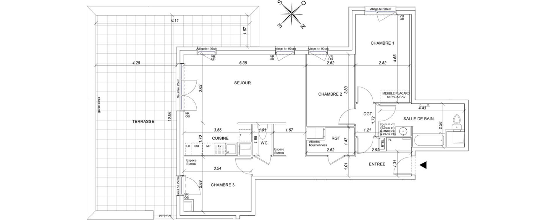 Appartement T4 de 90,22 m2 &agrave; Ensisheim Centre