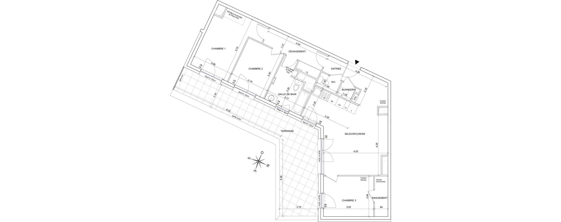 Appartement T4 de 85,27 m2 &agrave; Ensisheim Centre