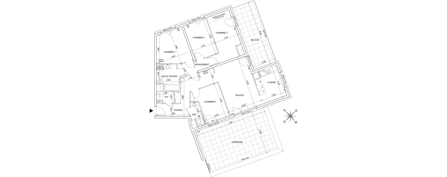 Appartement T5 de 100,05 m2 &agrave; Ensisheim Centre