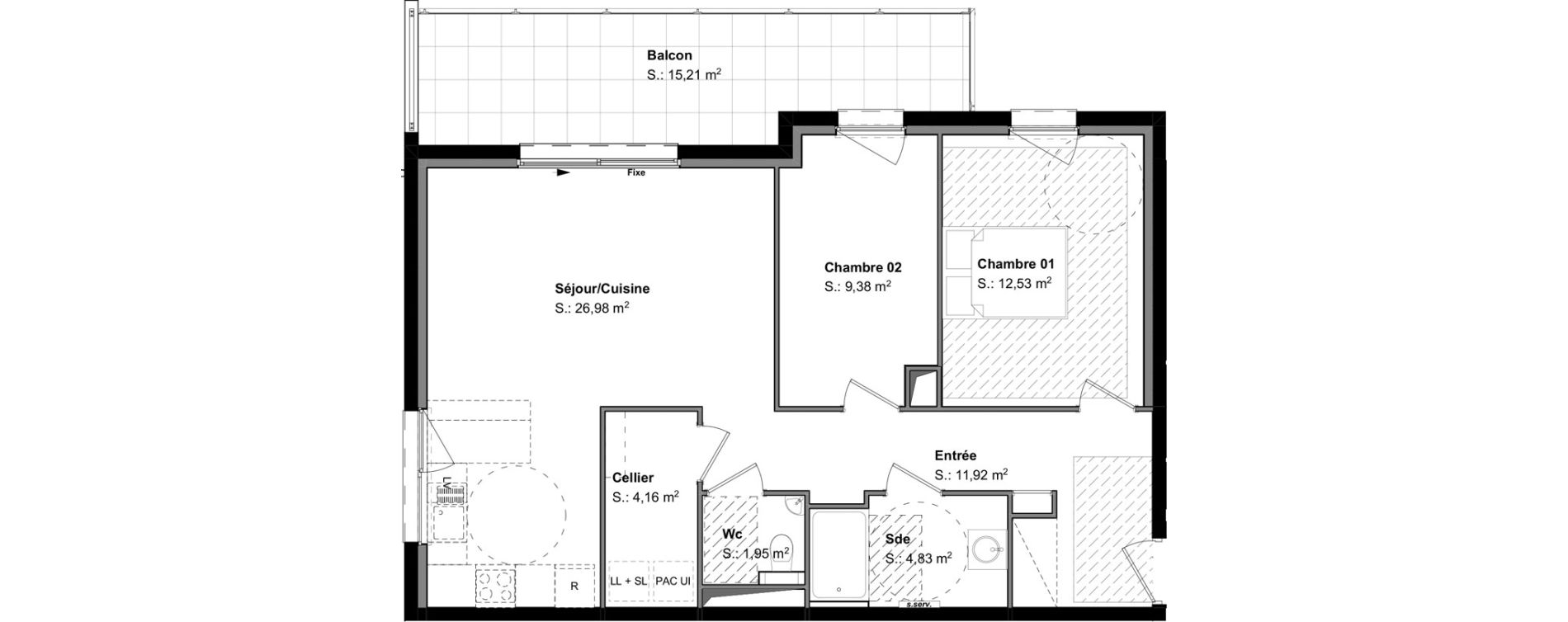 Appartement T3 de 71,75 m2 &agrave; H&eacute;singue Centre