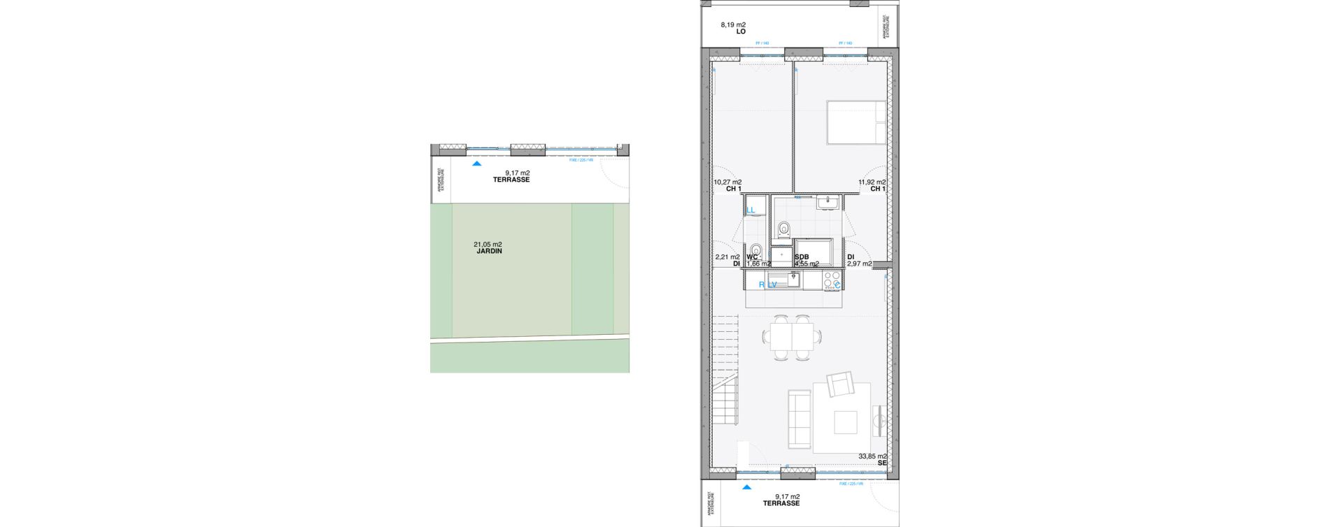 Appartement T3 de 102,04 m2 &agrave; Huningue Centre