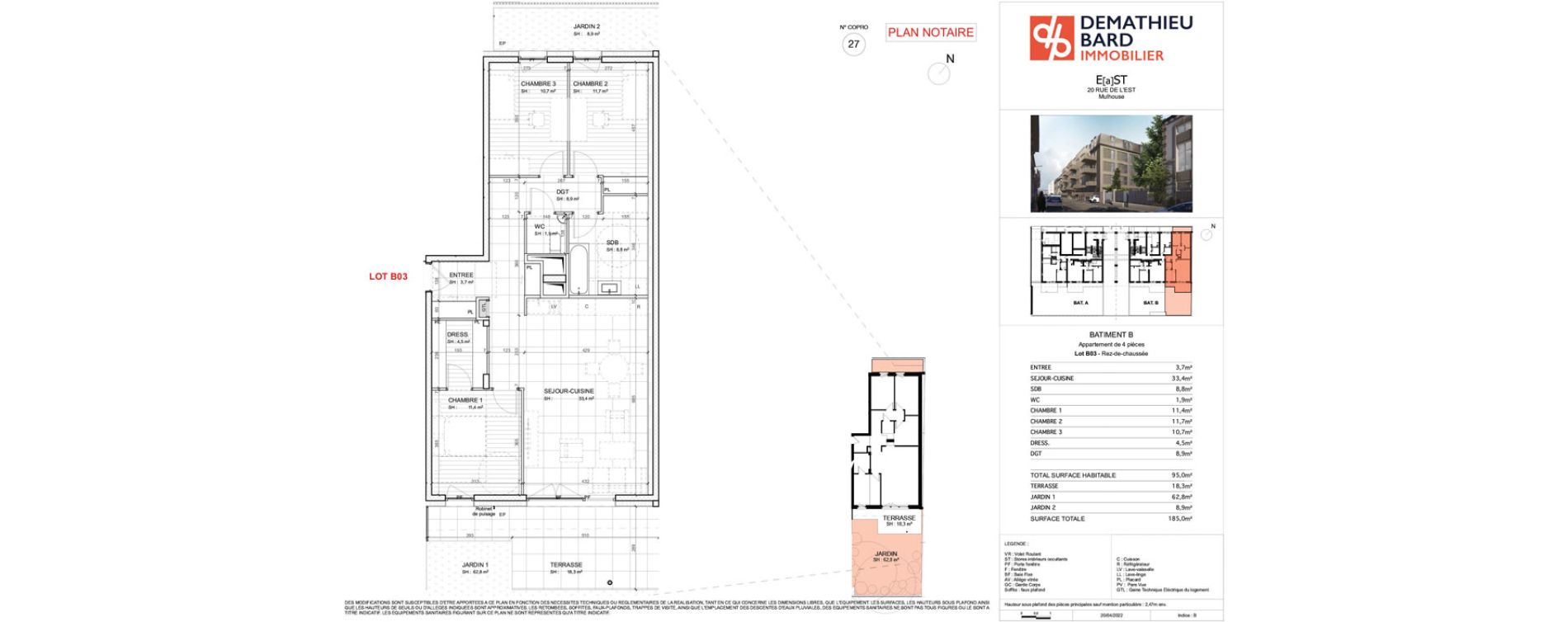 Appartement T4 de 95,00 m2 &agrave; Mulhouse Europe - bassin - nordfeld