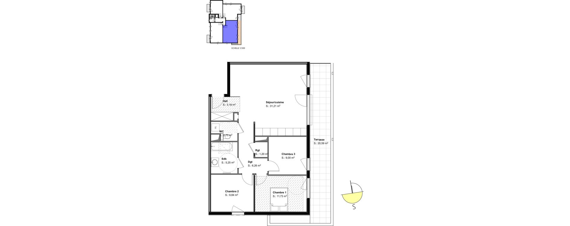 Appartement T4 de 80,42 m2 &agrave; Mulhouse Wolf - wagner