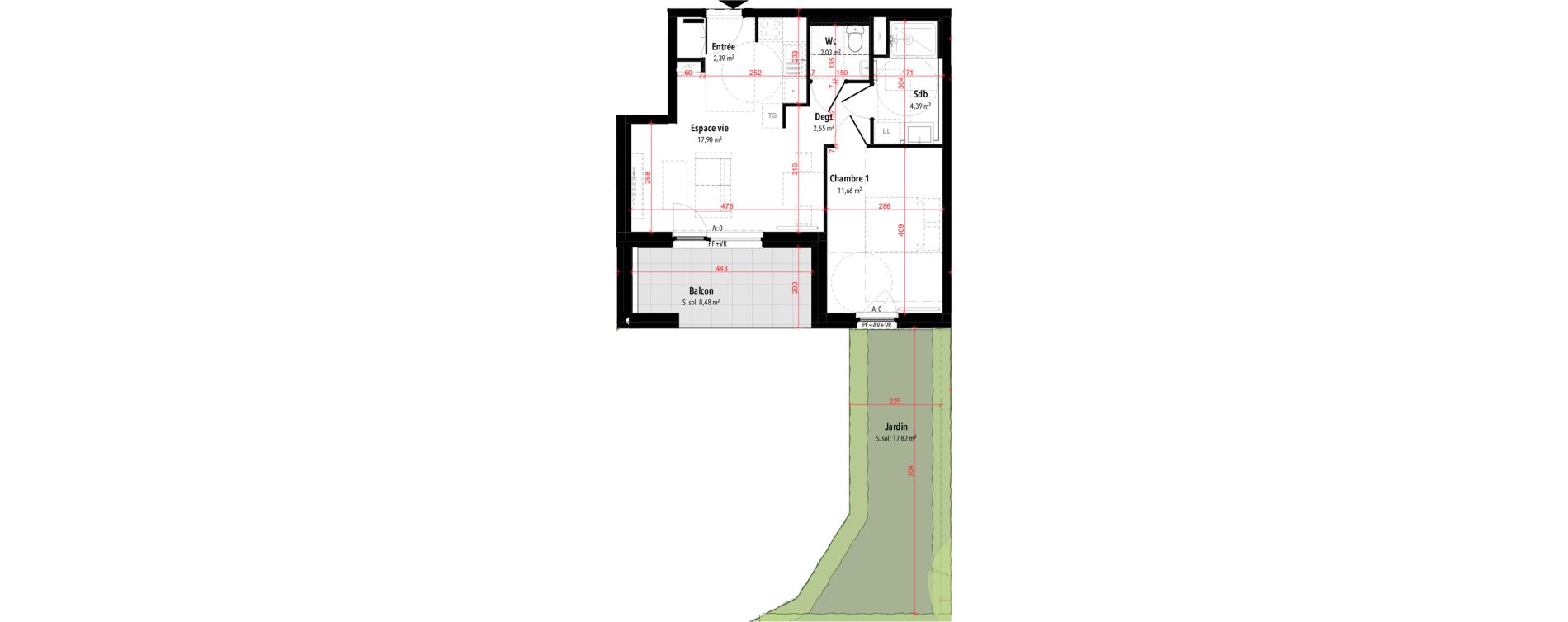 Appartement T2 de 41,02 m2 &agrave; Rixheim Centre