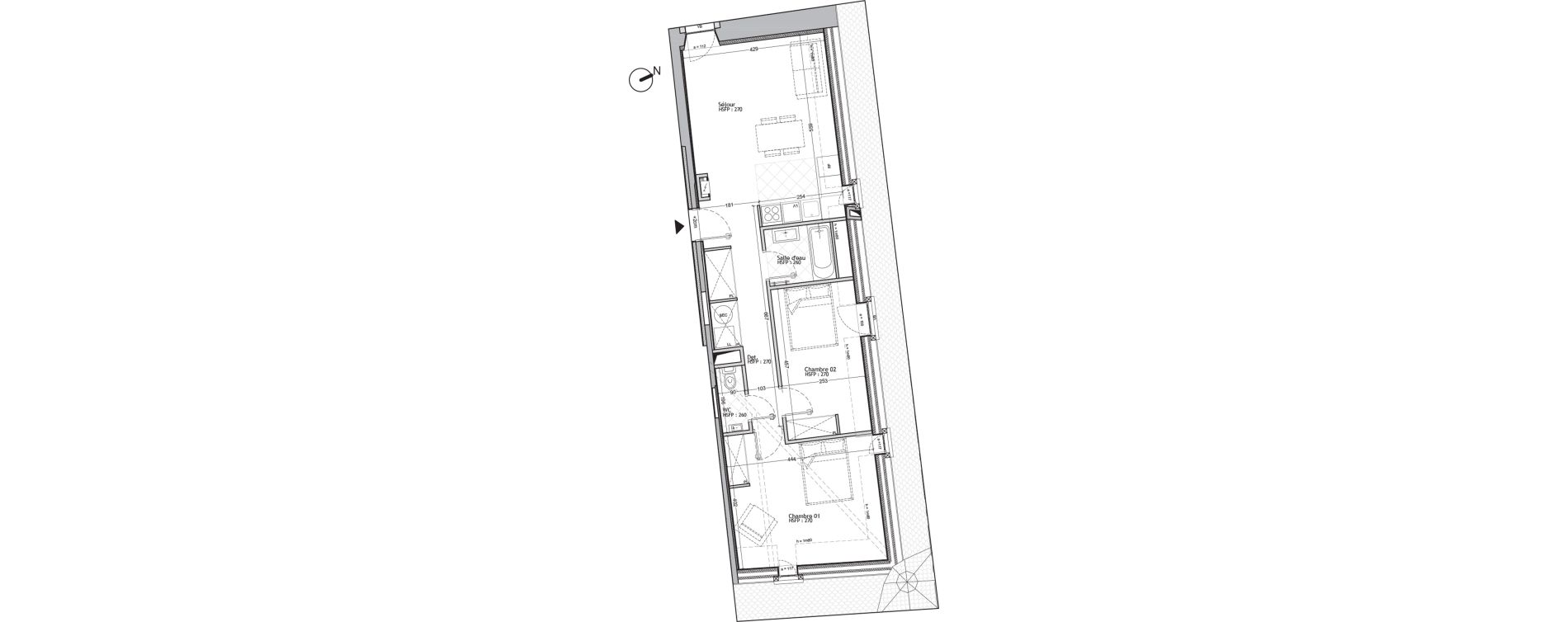 Appartement T3 de 56,40 m2 &agrave; Rouffach Centre