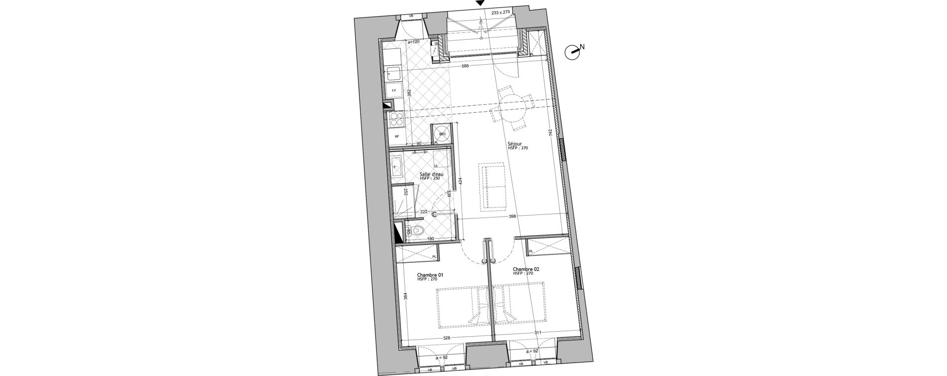 Appartement T3 de 62,90 m2 &agrave; Rouffach Centre