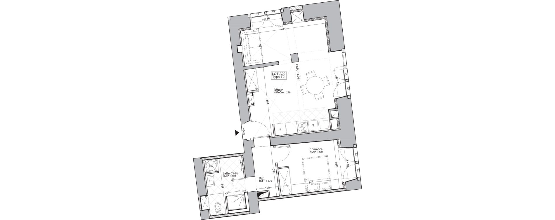 Appartement T2 de 45,60 m2 &agrave; Rouffach Centre