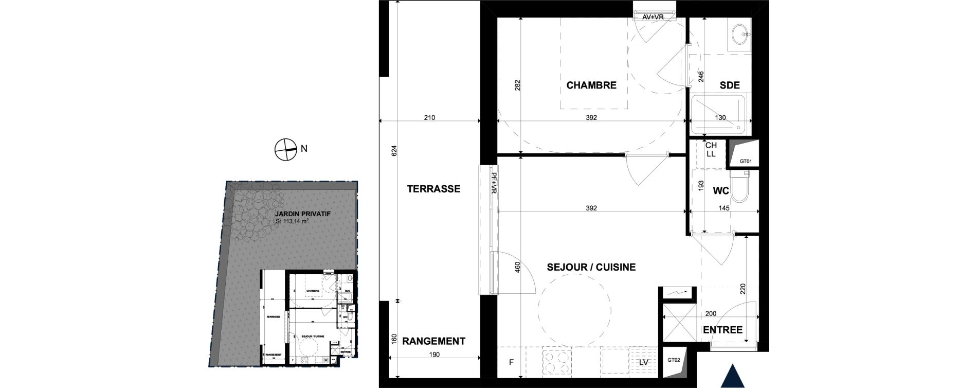 Appartement T2 de 37,23 m2 &agrave; Ruelisheim Centre