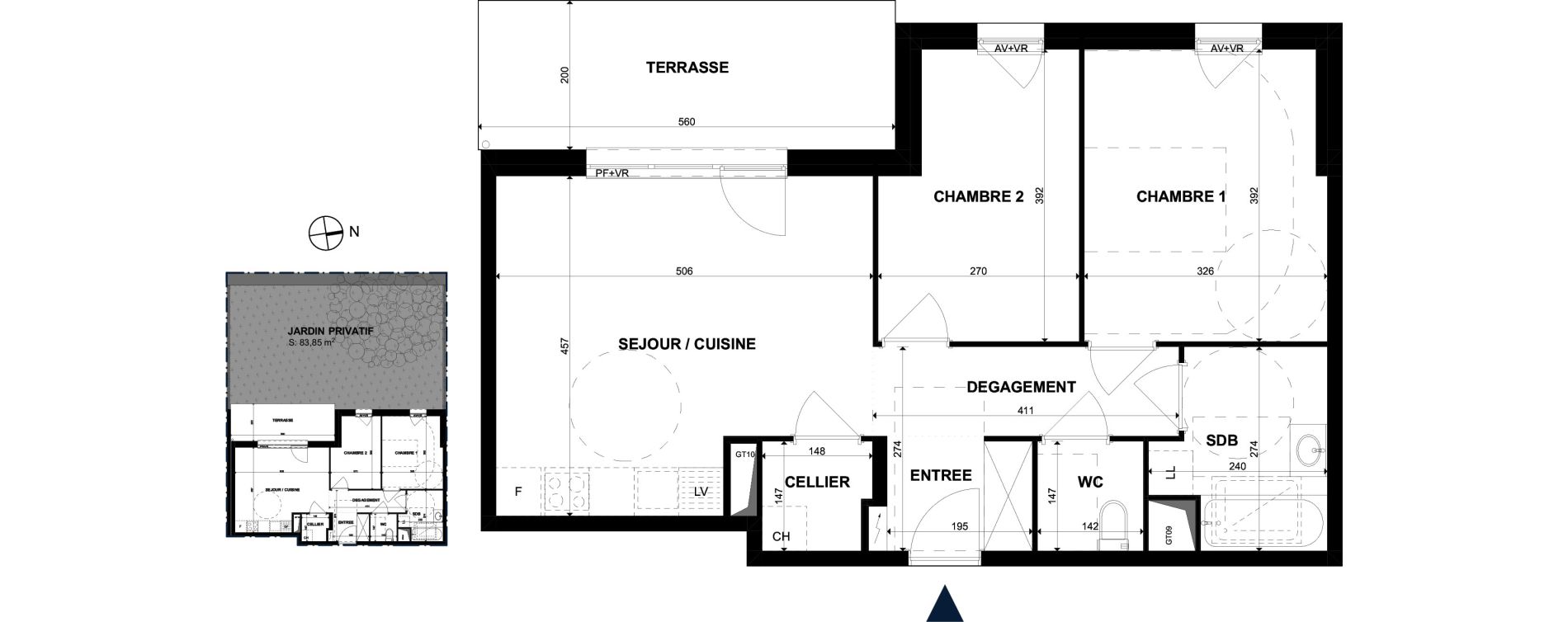 Appartement T3 de 60,60 m2 &agrave; Ruelisheim Centre
