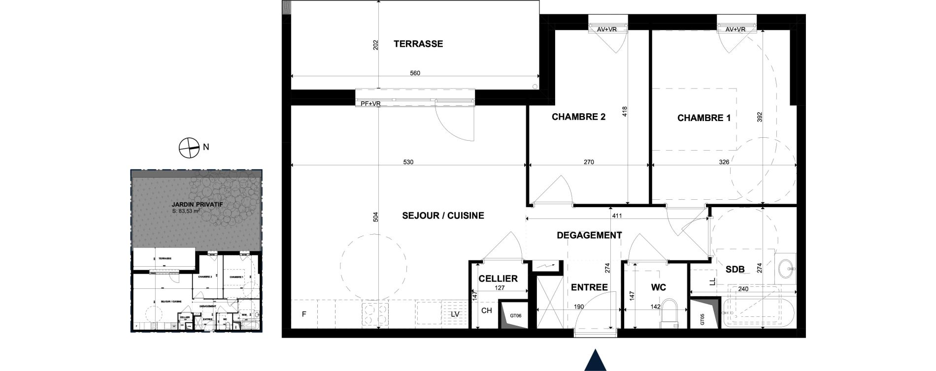 Appartement T3 de 63,45 m2 &agrave; Ruelisheim Centre