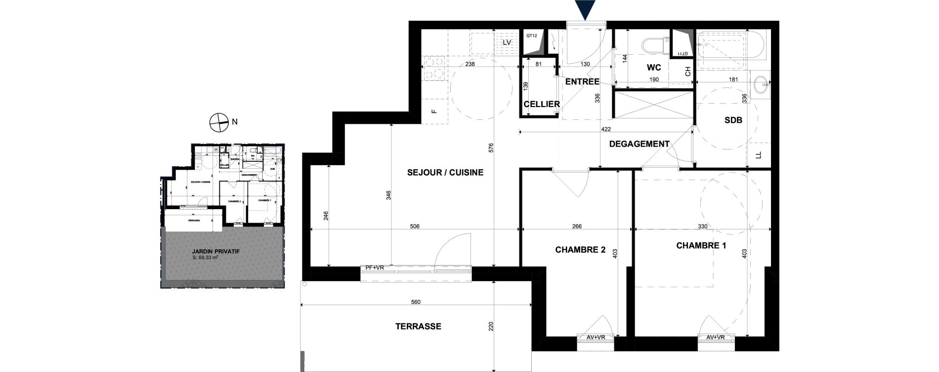 Appartement T3 de 63,32 m2 &agrave; Ruelisheim Centre