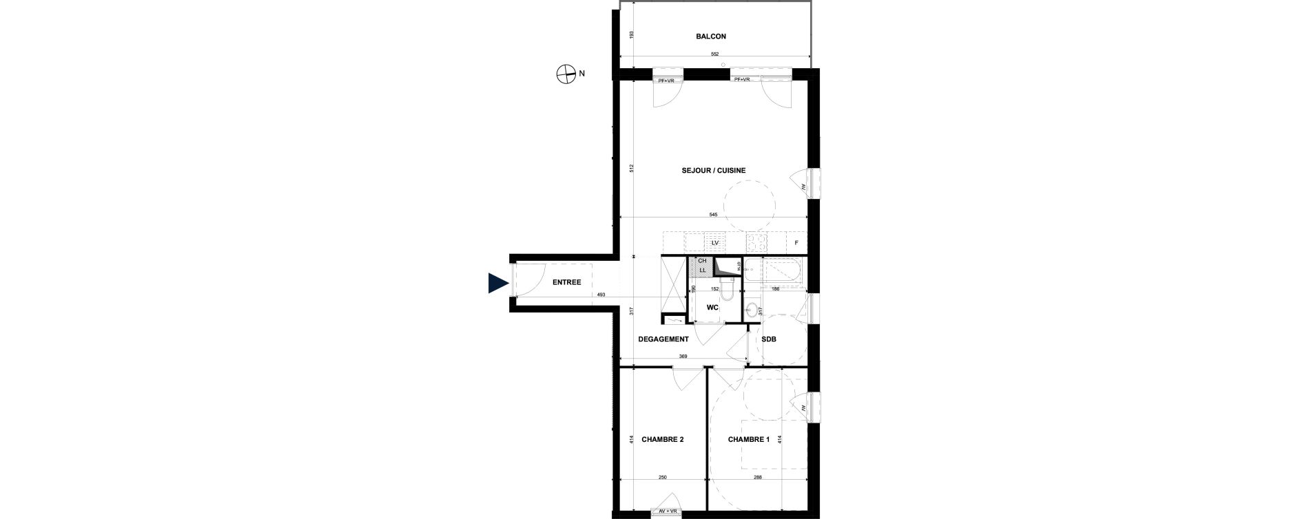 Appartement T3 de 69,73 m2 &agrave; Ruelisheim Centre