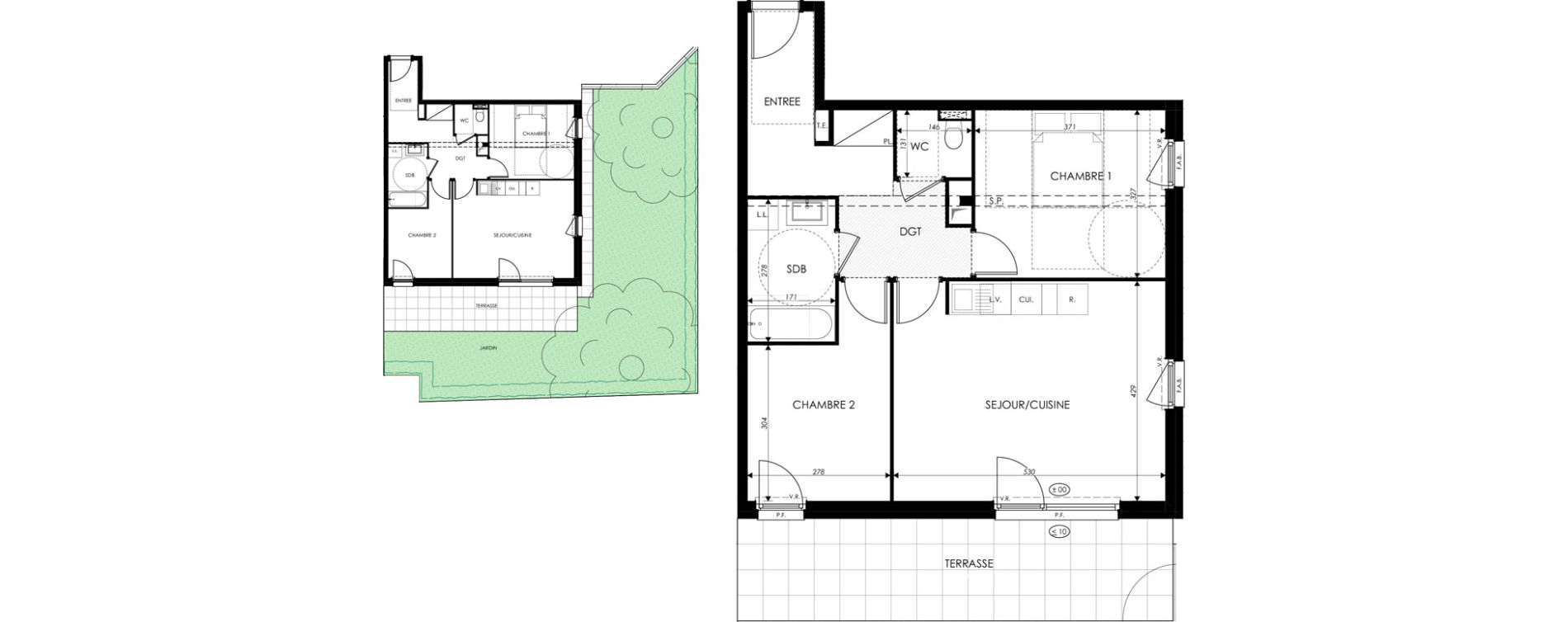 Appartement T3 de 62,16 m2 &agrave; Saint-Louis Centre