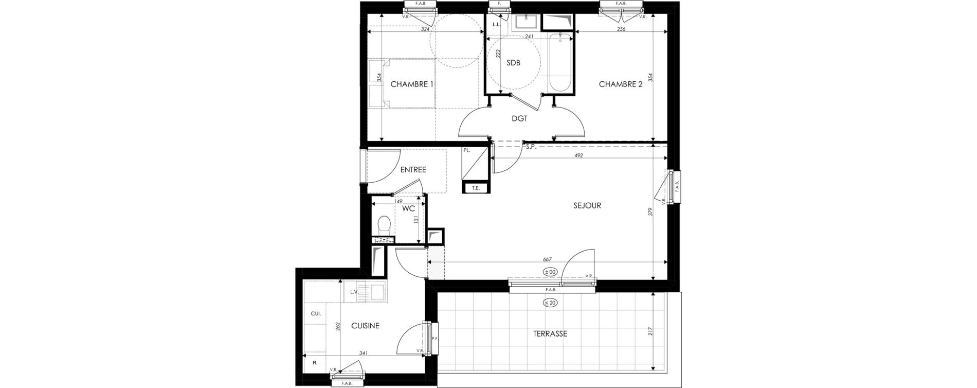 Appartement T3 de 66,86 m2 &agrave; Saint-Louis Centre