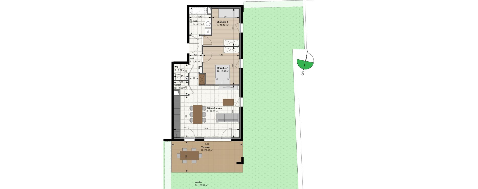 Appartement T3 de 67,44 m2 &agrave; Sierentz Centre