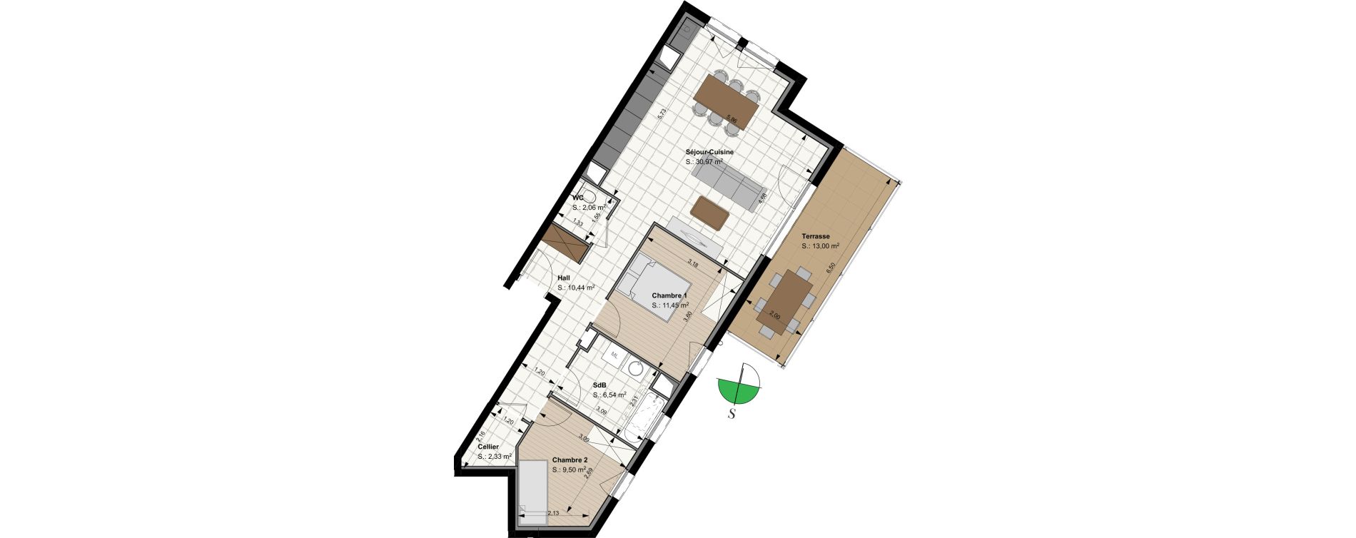 Appartement T3 de 73,68 m2 &agrave; Sierentz Centre