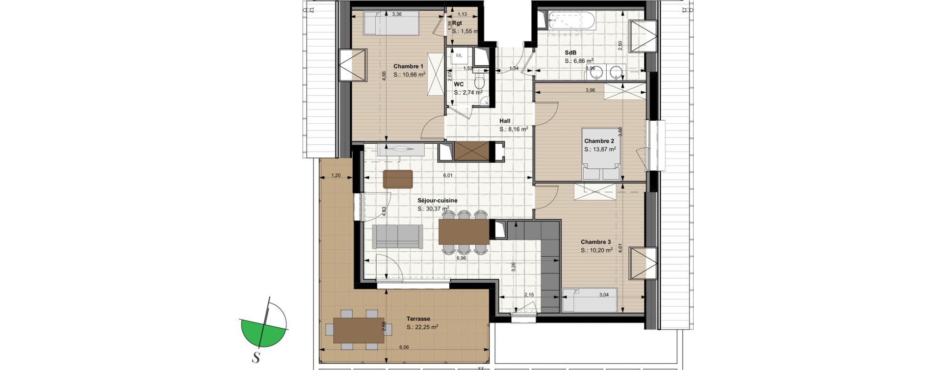 Appartement T4 de 84,41 m2 &agrave; Sierentz Centre