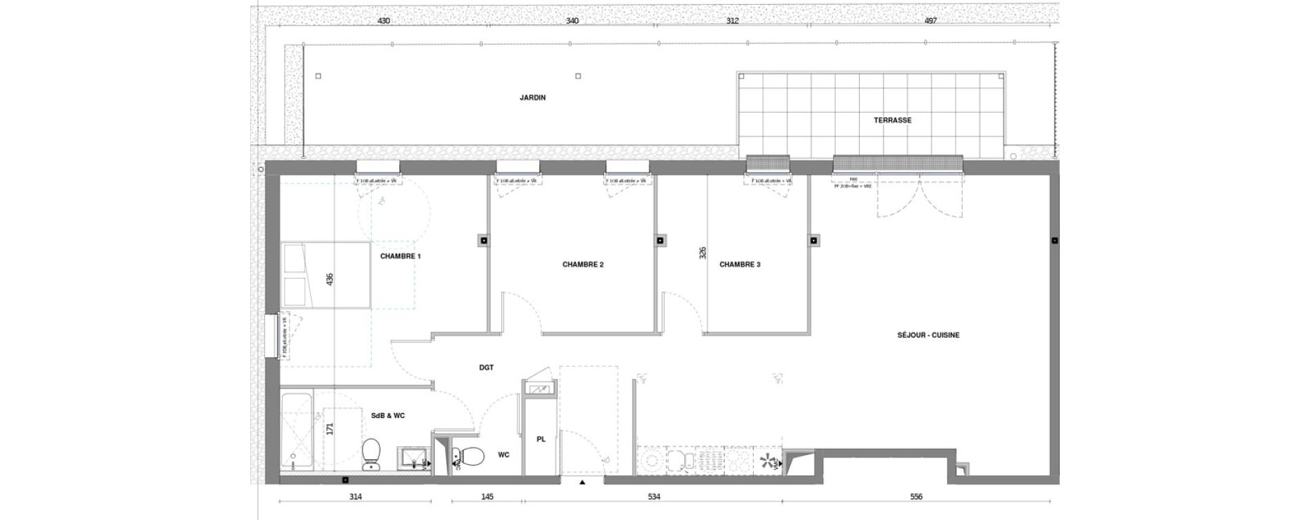 Appartement T4 de 94,60 m2 &agrave; Thann Centre