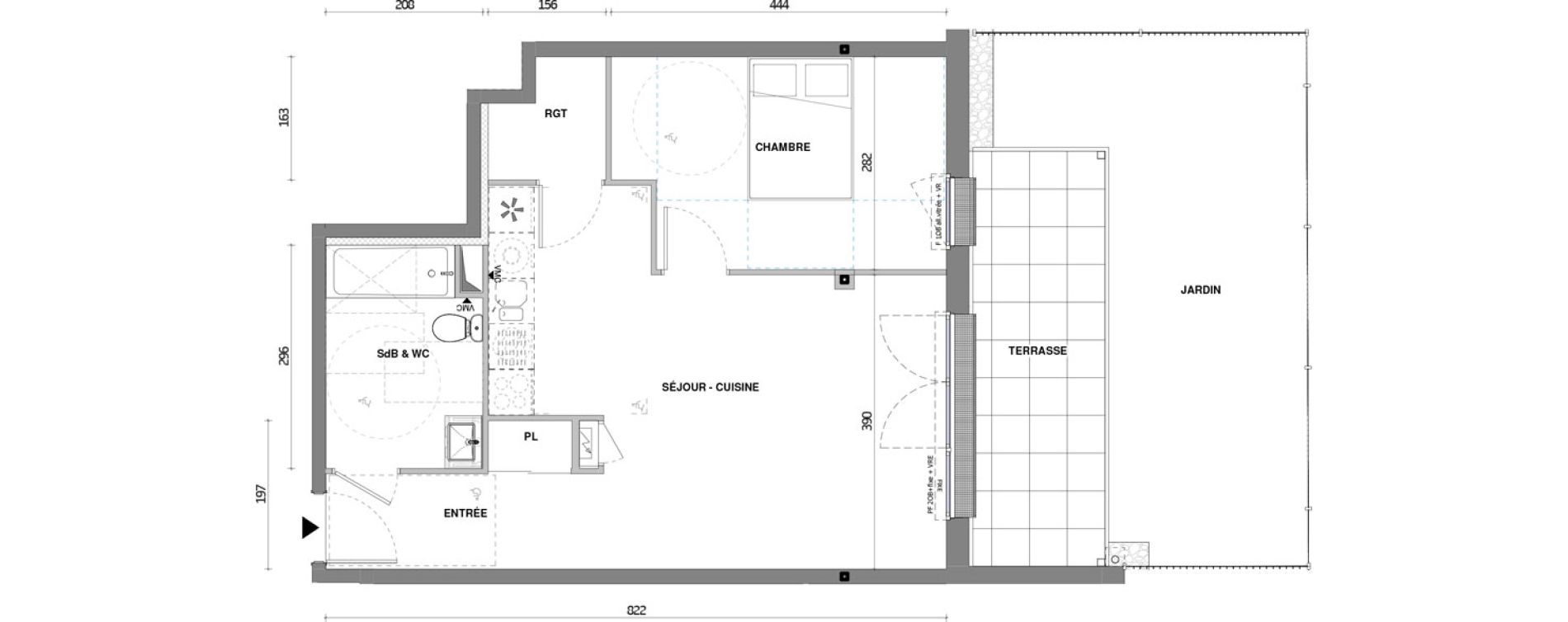Appartement T2 de 48,20 m2 &agrave; Thann Centre