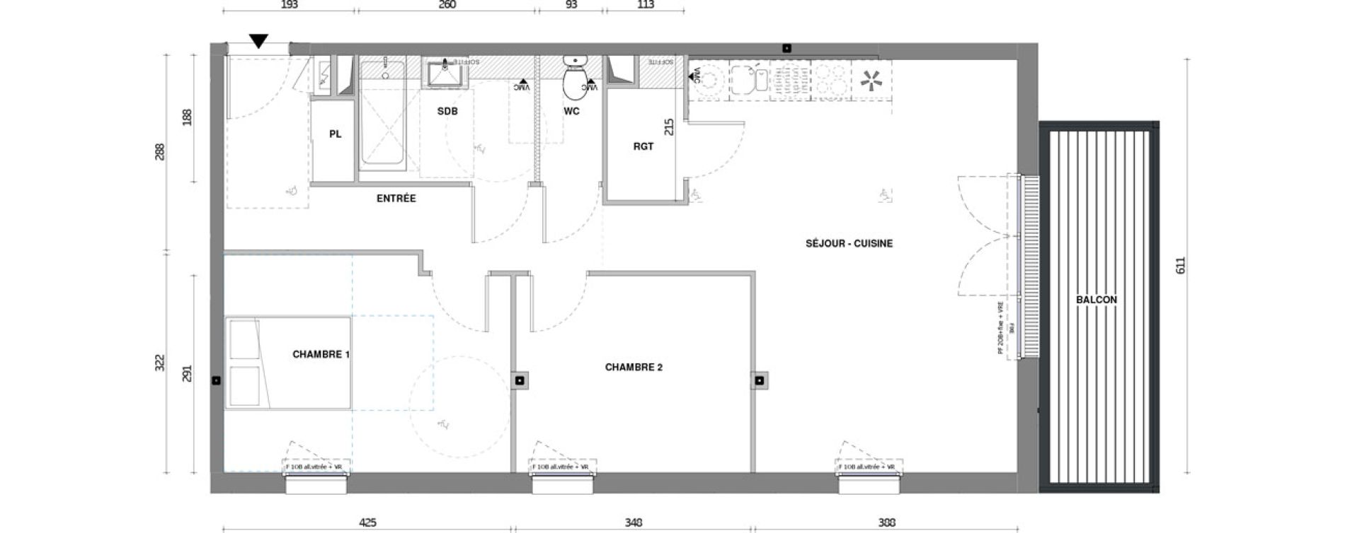 Appartement T3 de 69,50 m2 &agrave; Thann Centre
