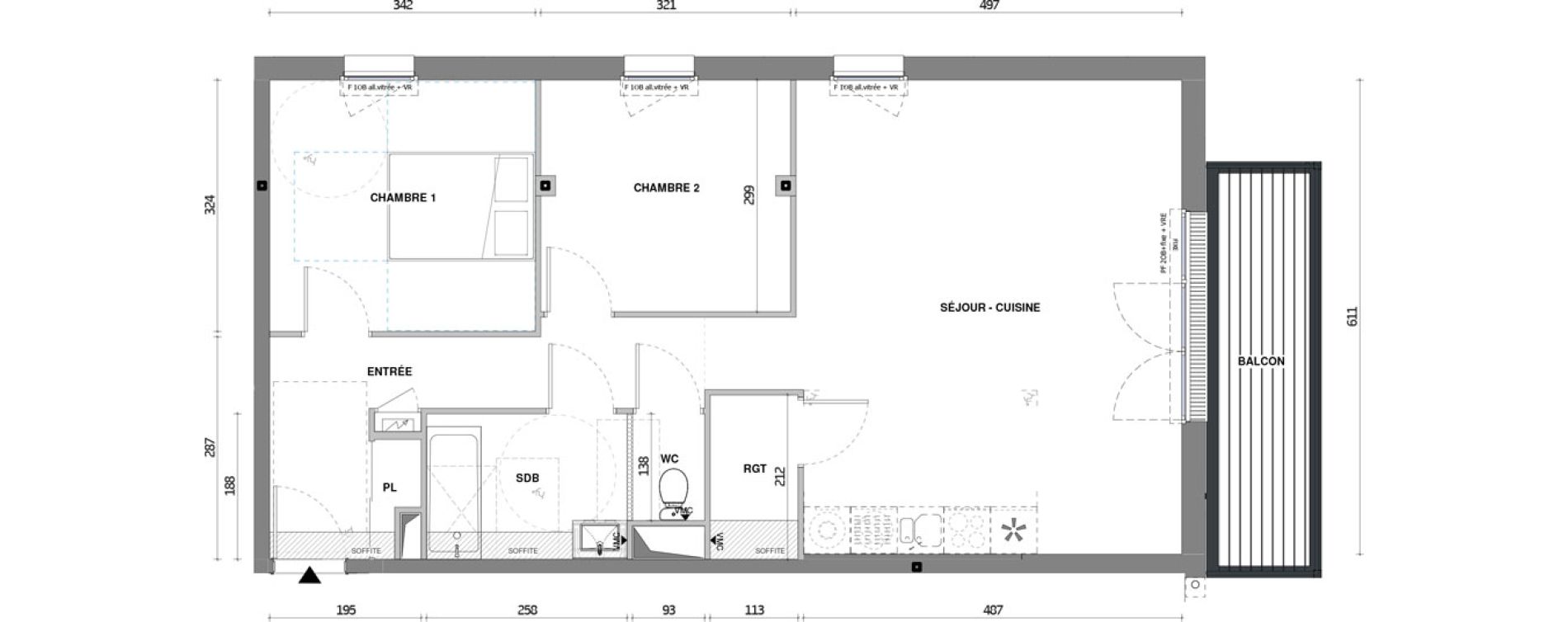 Appartement T3 de 69,20 m2 &agrave; Thann Centre