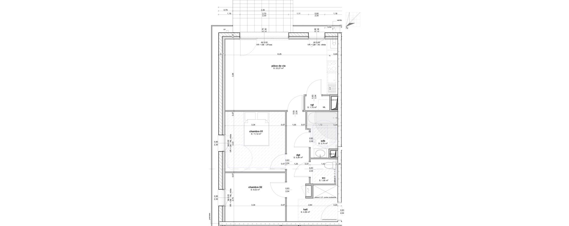 Appartement T3 de 60,73 m2 &agrave; Thann Centre