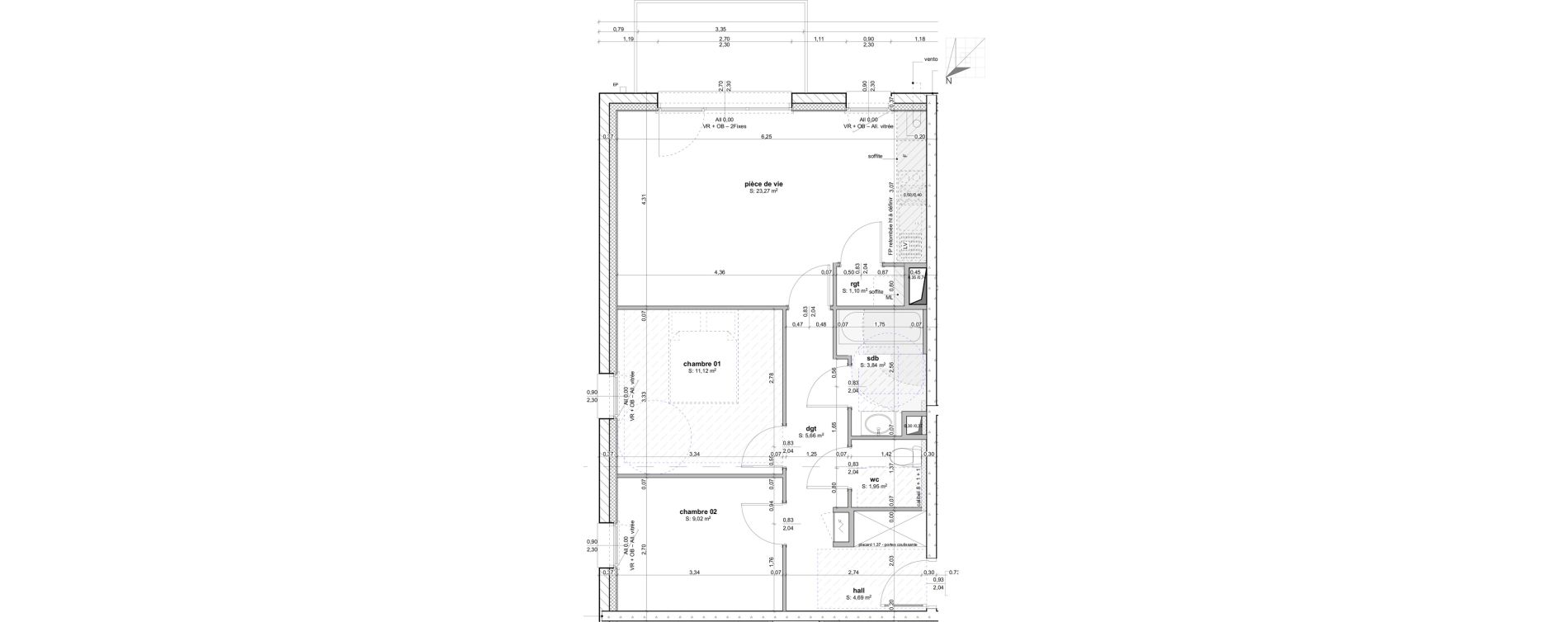 Appartement T3 de 60,65 m2 &agrave; Thann Centre