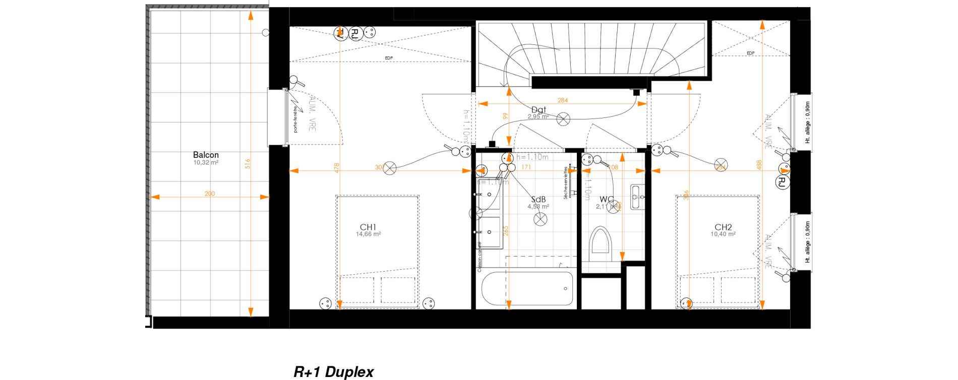 Duplex T3 de 70,88 m2 &agrave; Turckheim Centre