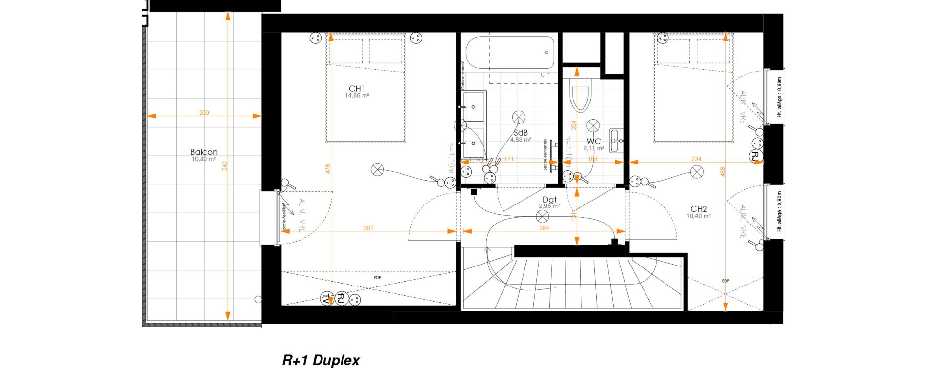 Duplex T3 de 70,88 m2 &agrave; Turckheim Centre