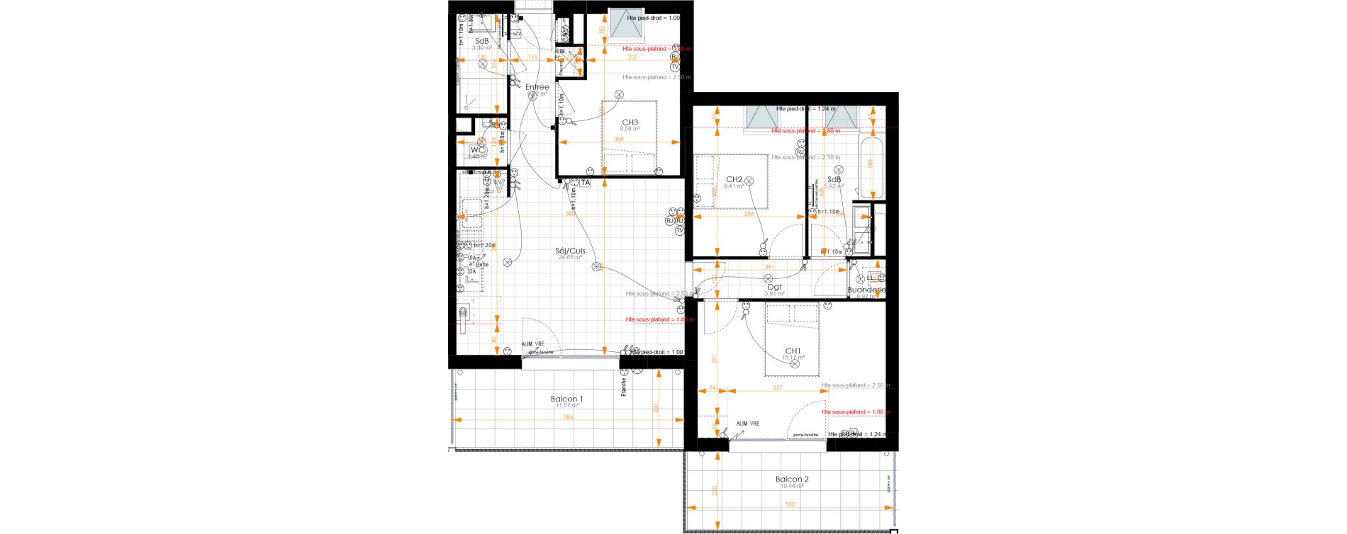 Appartement T4 de 79,31 m2 &agrave; Turckheim Centre