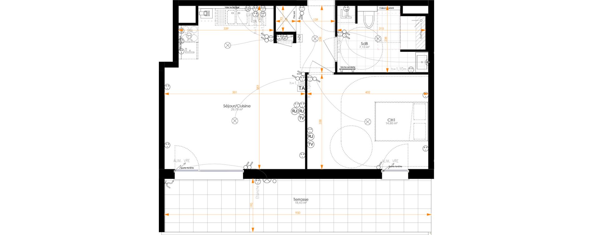 Appartement T2 de 51,52 m2 &agrave; Turckheim Centre