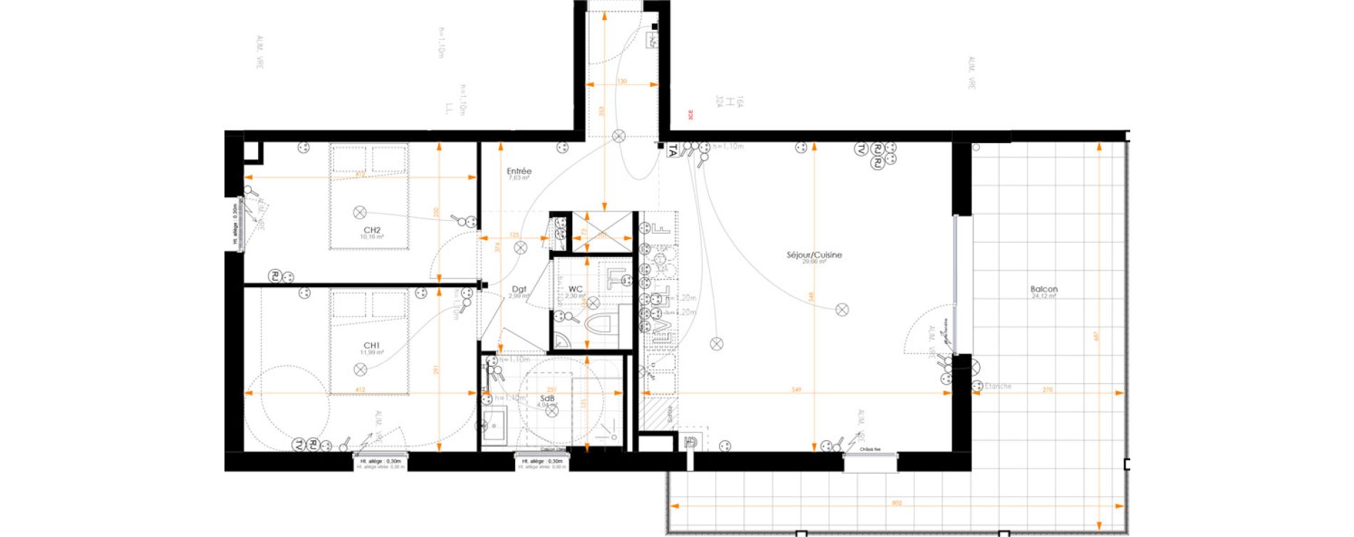 Appartement T3 de 68,77 m2 &agrave; Turckheim Centre