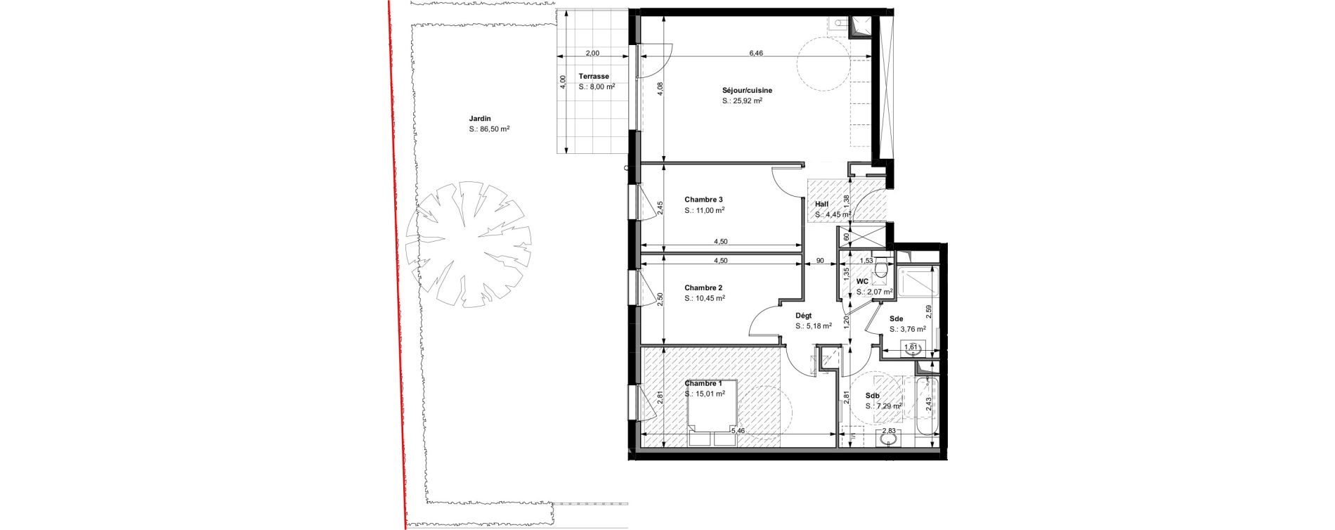 Appartement T4 de 85,13 m2 &agrave; Wittelsheim Centre