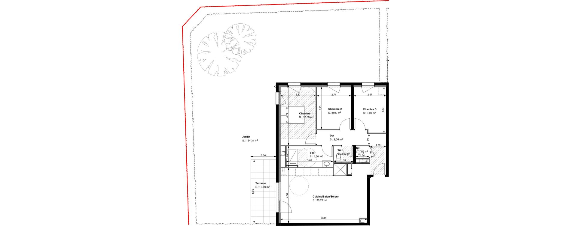 Appartement T4 de 79,49 m2 &agrave; Wittelsheim Centre