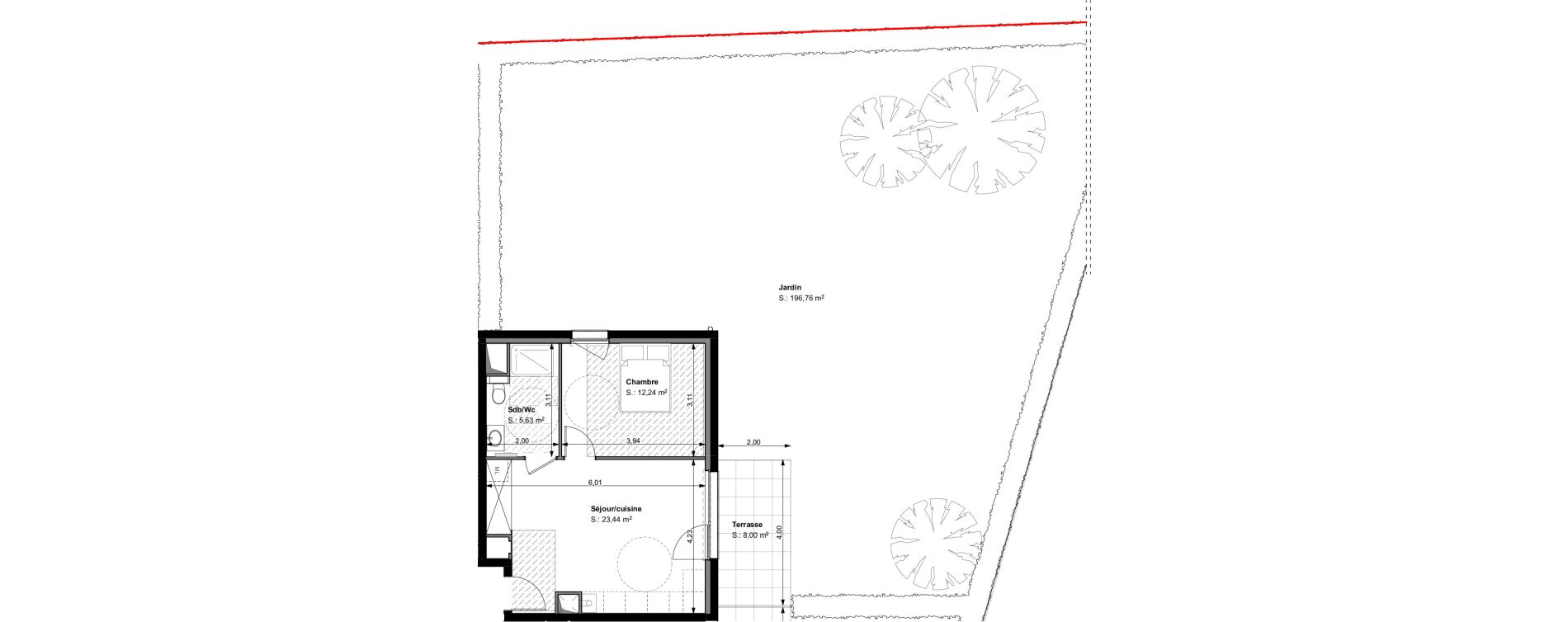 Appartement T2 de 41,31 m2 &agrave; Wittelsheim Centre