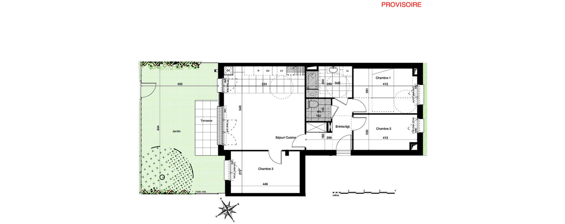 Appartement T4 de 76,86 m2 &agrave; Bezannes Centre