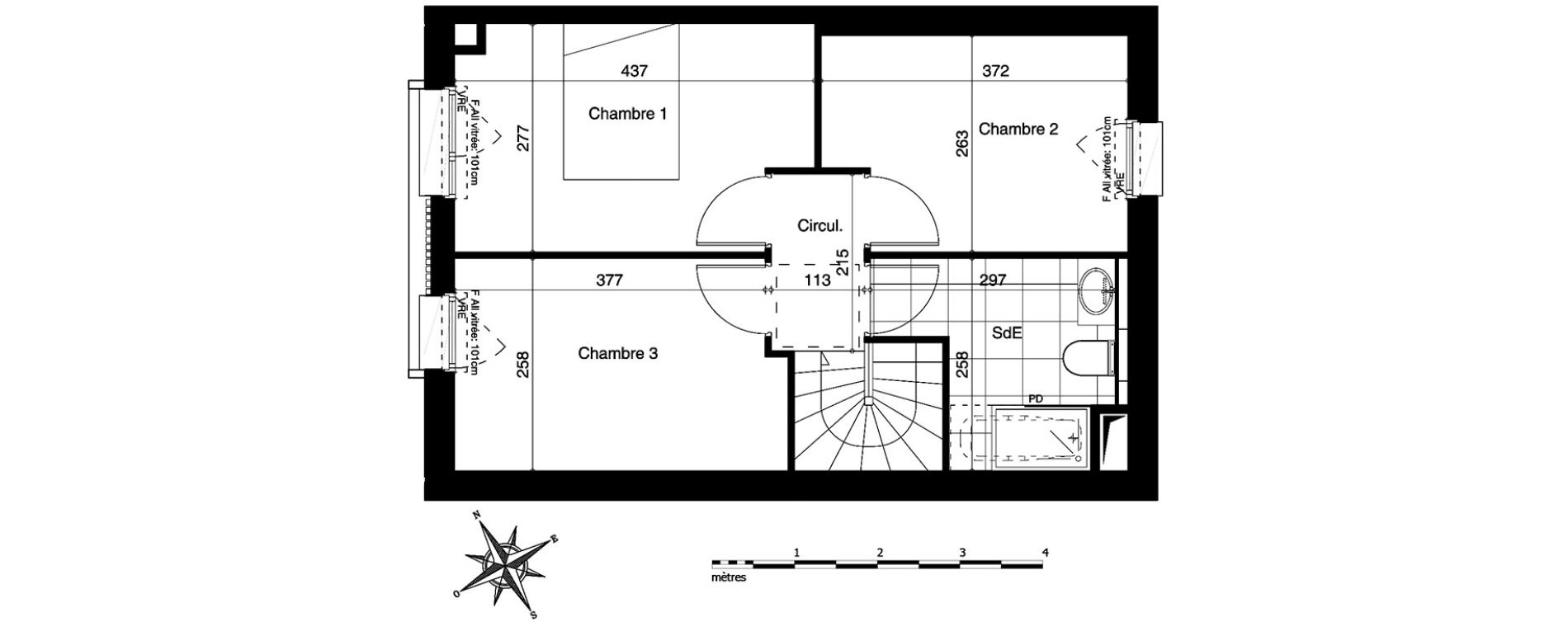 Appartement T4 de 79,40 m2 &agrave; Bezannes Centre