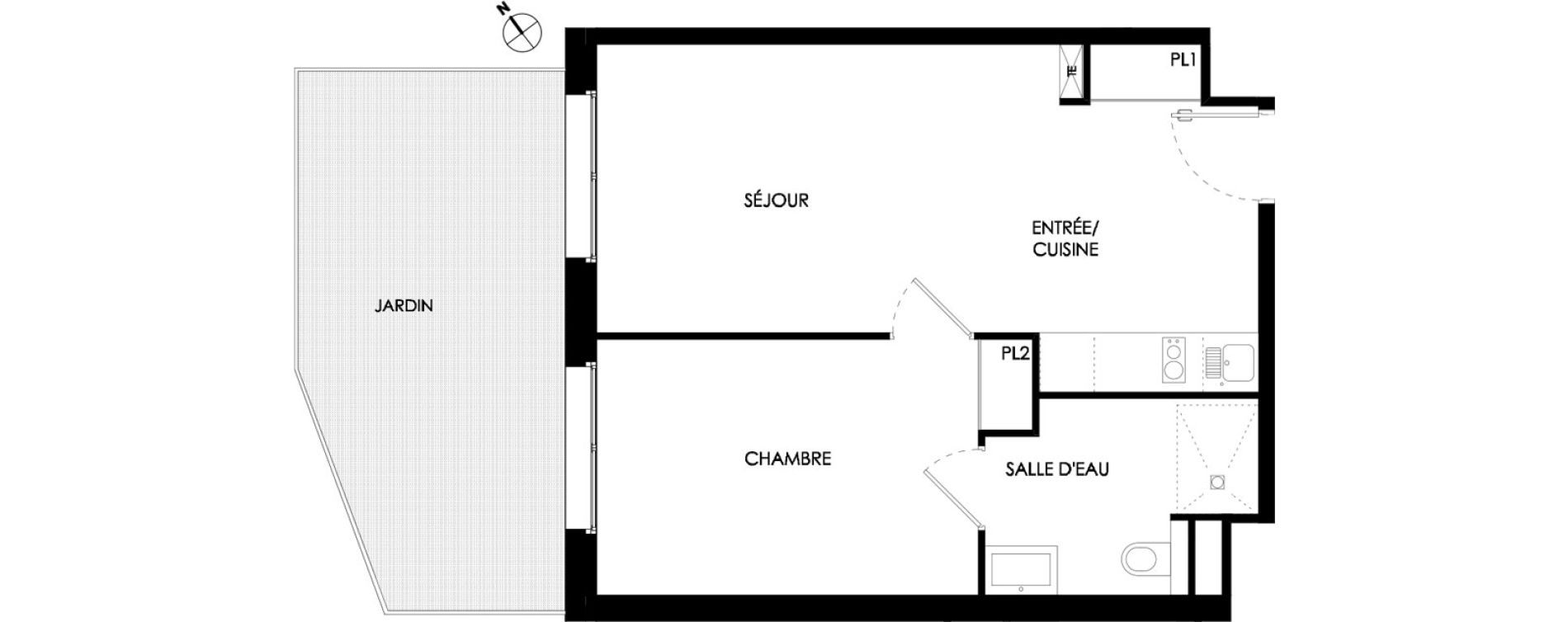 Appartement T2 meubl&eacute; de 42,10 m2 &agrave; Ch&acirc;lons-En-Champagne Centre leon bourgeois