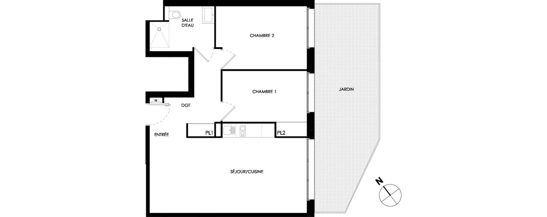 Appartement T3 meubl&eacute; de 63,40 m2 &agrave; Ch&acirc;lons-En-Champagne Centre leon bourgeois