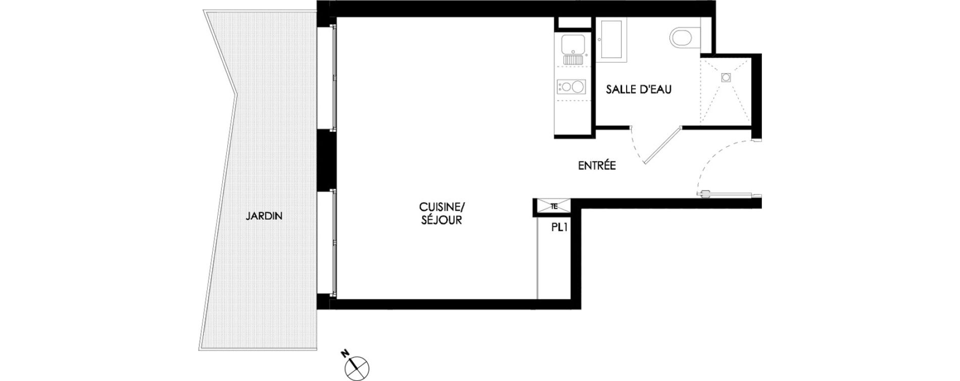 Studio meubl&eacute; de 29,30 m2 &agrave; Ch&acirc;lons-En-Champagne Centre leon bourgeois