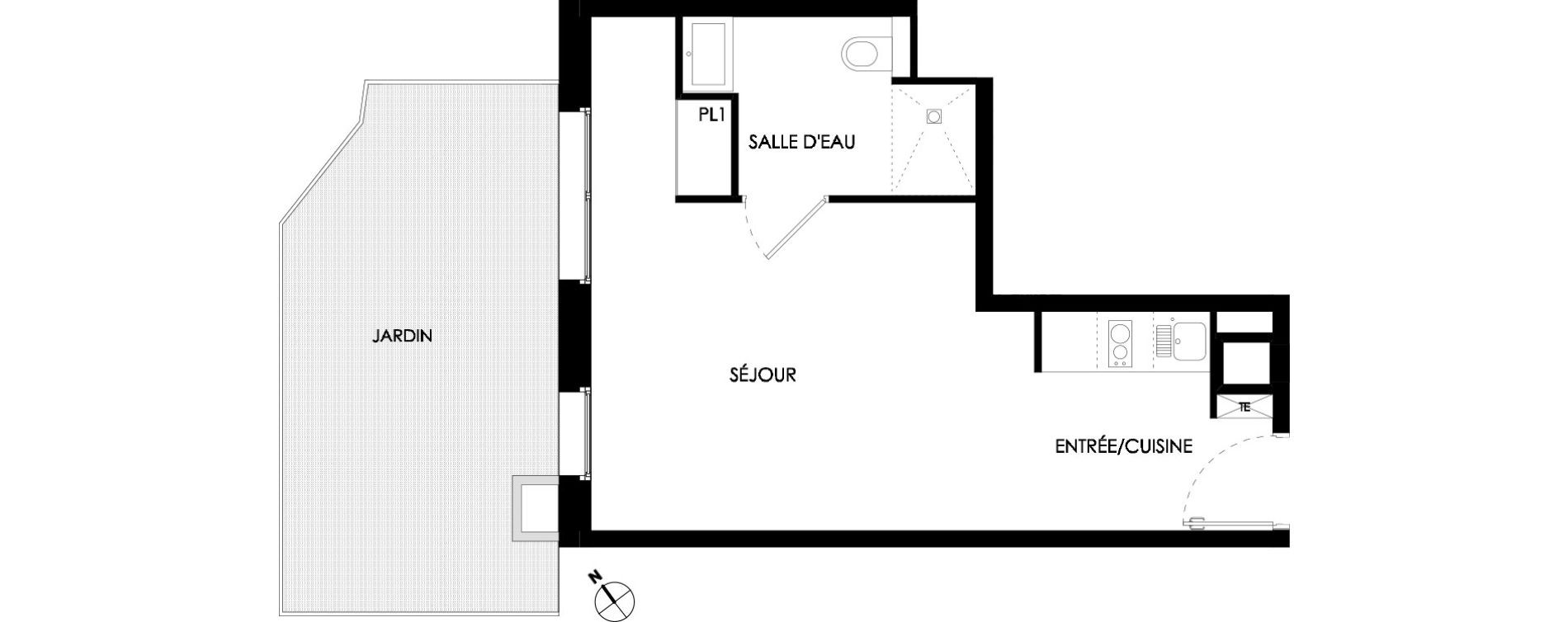 Studio meubl&eacute; de 28,30 m2 &agrave; Ch&acirc;lons-En-Champagne Centre leon bourgeois