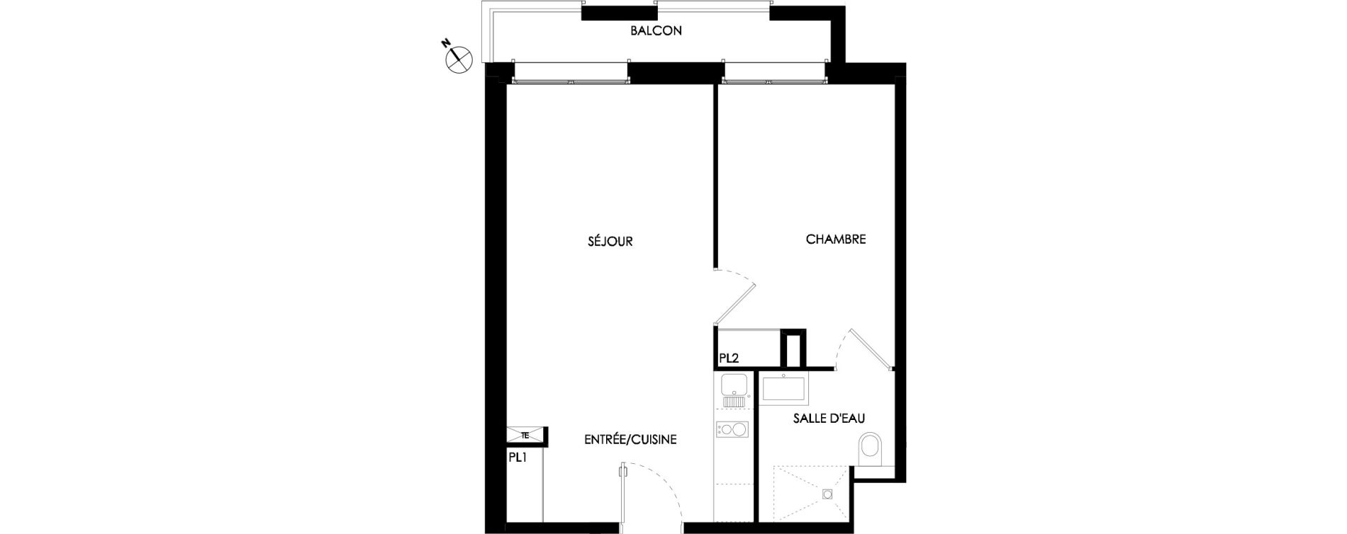Appartement T2 meubl&eacute; de 41,60 m2 &agrave; Ch&acirc;lons-En-Champagne Centre leon bourgeois
