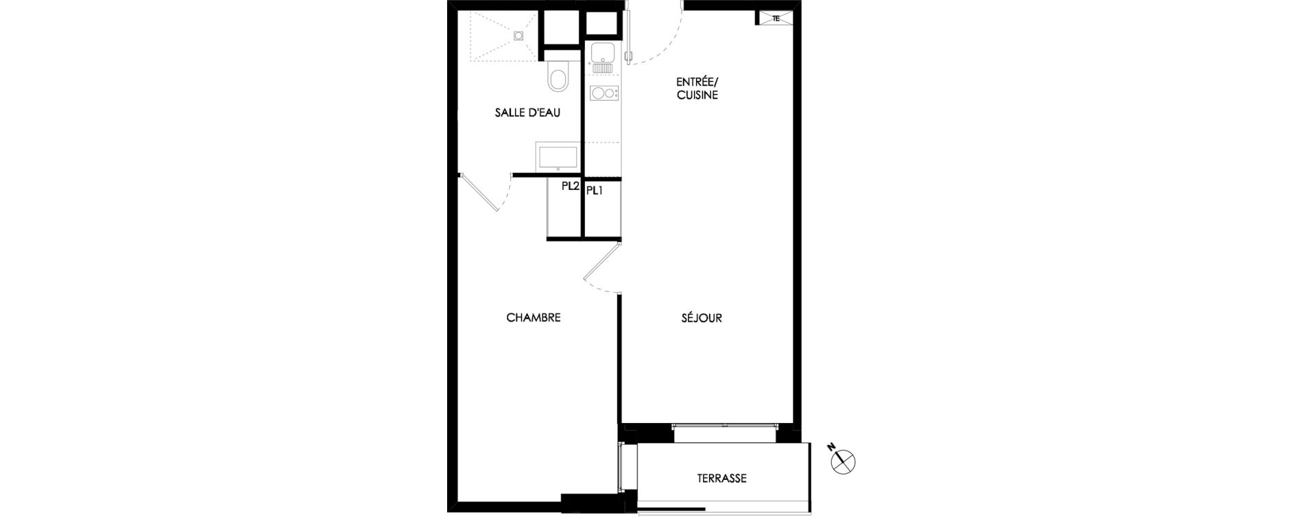 Appartement T2 meubl&eacute; de 45,10 m2 &agrave; Ch&acirc;lons-En-Champagne Centre leon bourgeois