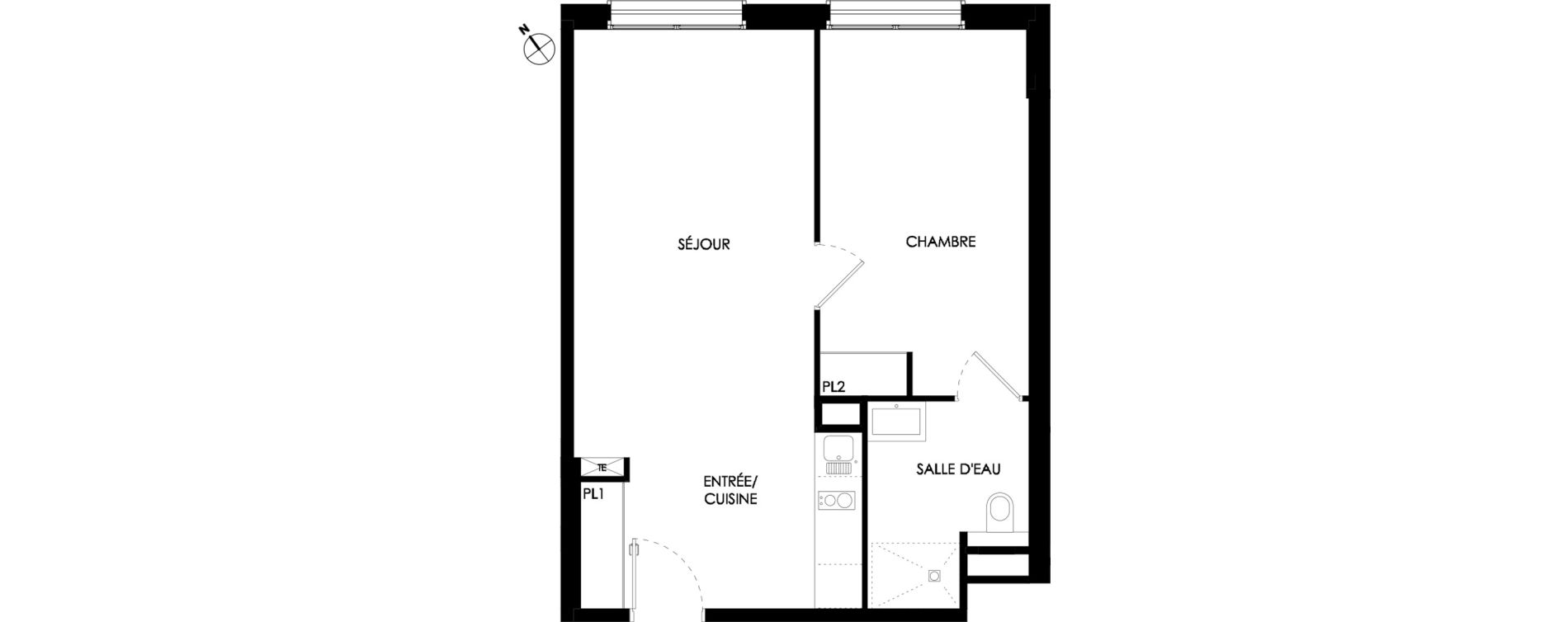 Appartement T2 meubl&eacute; de 47,10 m2 &agrave; Ch&acirc;lons-En-Champagne Centre leon bourgeois