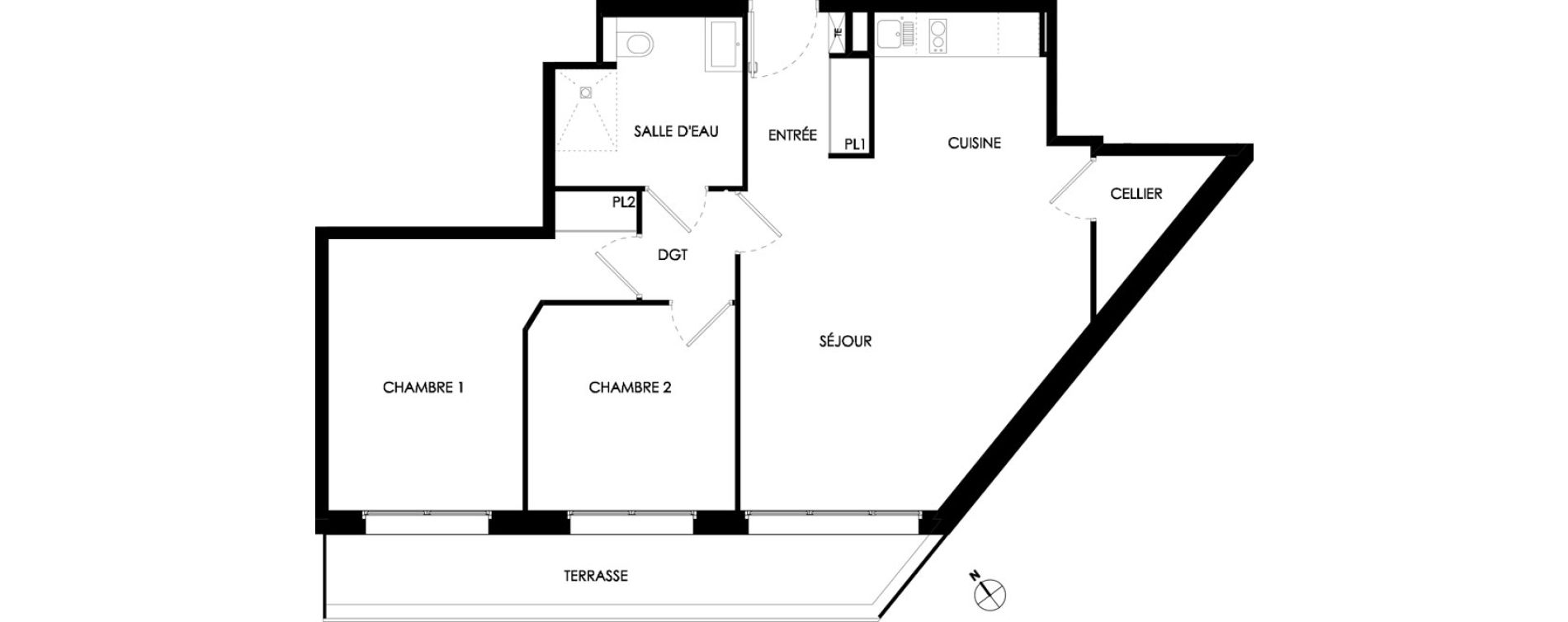 Appartement T3 meubl&eacute; de 65,70 m2 &agrave; Ch&acirc;lons-En-Champagne Centre leon bourgeois