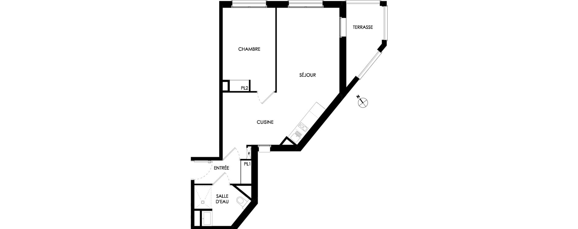 Appartement T2 meubl&eacute; de 51,00 m2 &agrave; Ch&acirc;lons-En-Champagne Centre leon bourgeois