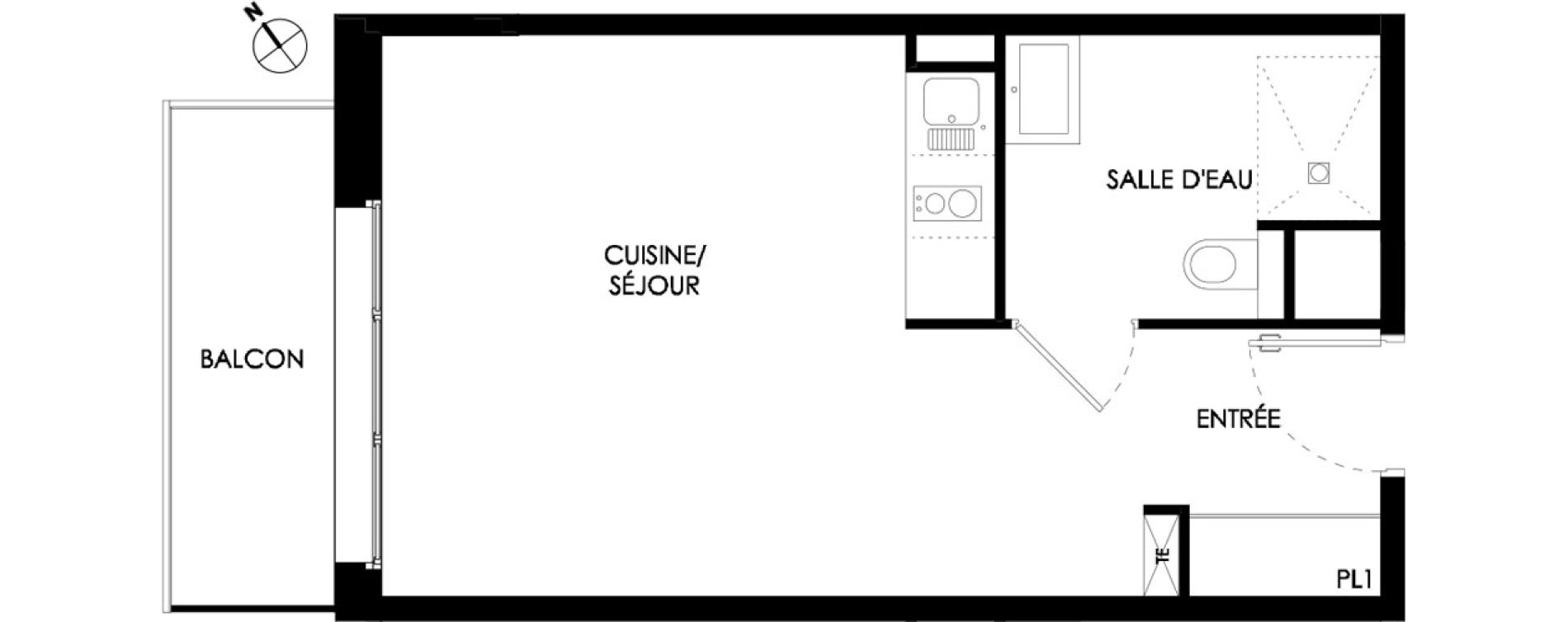 Studio meubl&eacute; de 28,60 m2 &agrave; Ch&acirc;lons-En-Champagne Centre leon bourgeois