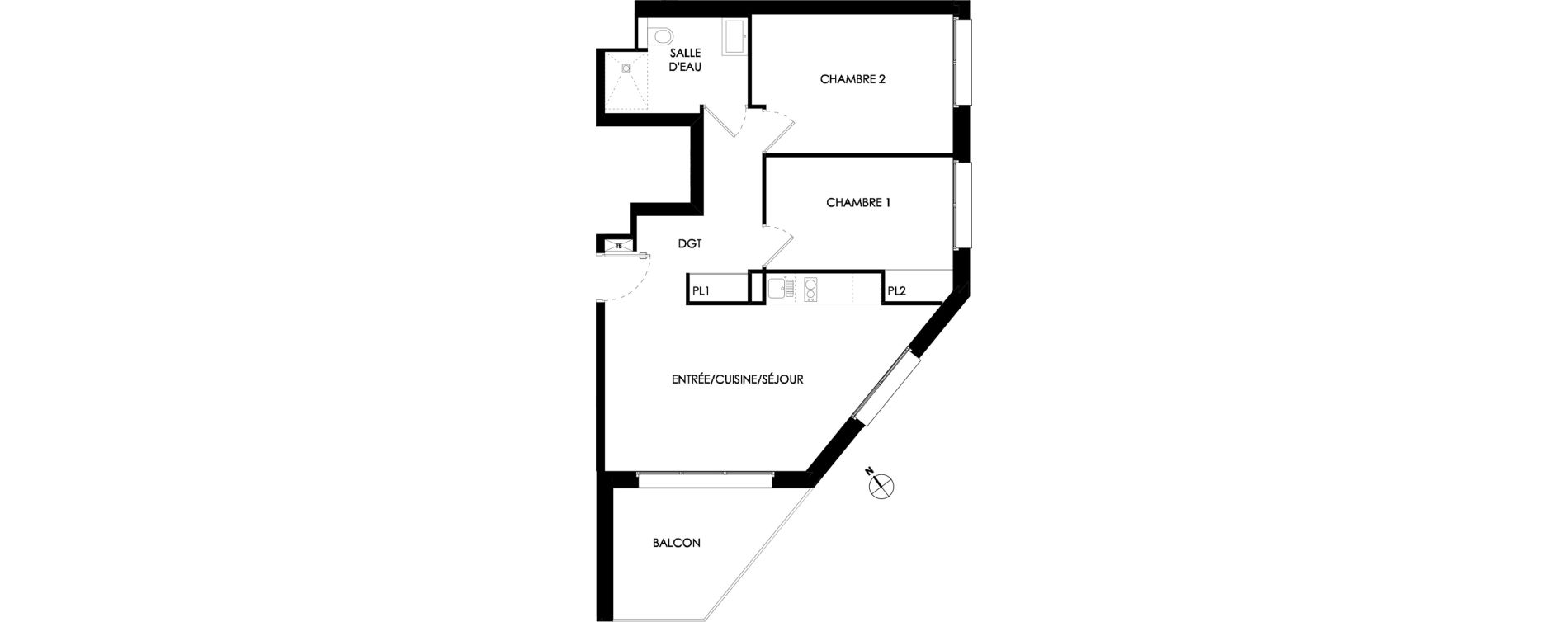 Appartement T3 meubl&eacute; de 57,00 m2 &agrave; Ch&acirc;lons-En-Champagne Centre leon bourgeois