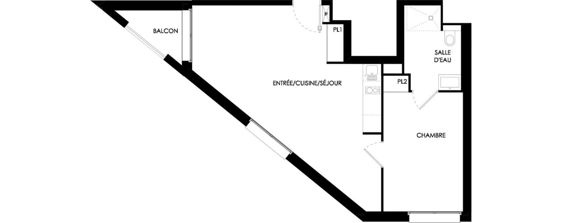 Appartement T2 meubl&eacute; de 48,00 m2 &agrave; Ch&acirc;lons-En-Champagne Centre leon bourgeois